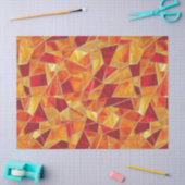 Orange and gold Stained Glass Mosaic Pattern 薄葉紙 (クラフト)