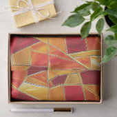 Orange and gold Stained Glass Mosaic Pattern 薄葉紙 (ギフト)