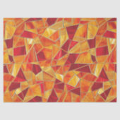 Orange and gold Stained Glass Mosaic Pattern 薄葉紙 (正面)