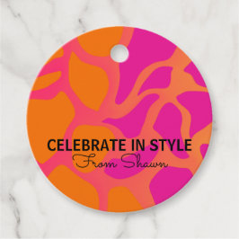 Orange and Hot Pink Gradient Celebrate In Style フェイバータグ