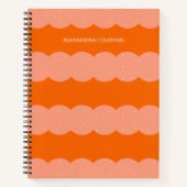 Orange and Pink Aesthetic Scallop ノートブック (正面)