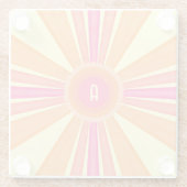 Orange and Pink Sunshine ガラスコースター (裏面)