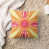 Orange and Pink Sunshine クッション (ブランケット)