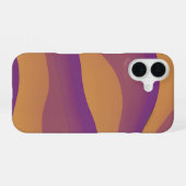 Orange and Purple Abstract Wave Pattern iPhone 16ケース (裏面横)