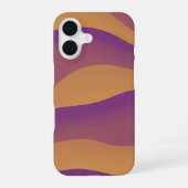Orange and Purple Abstract Wave Pattern iPhone 16ケース (裏面)