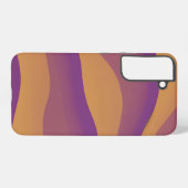 Orange and Purple Abstract Wave Pattern Samsung Galaxyケース (裏面横)