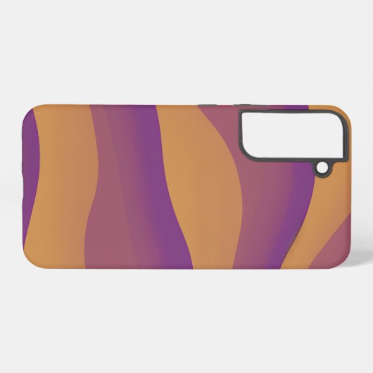 Orange and Purple Abstract Wave Pattern Samsung Galaxyケース (裏面横)