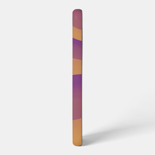 Orange and Purple Abstract Wave Pattern Samsung Galaxyケース (左側面)