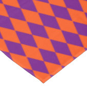 Orange and Purple Harlequin Checkered Design  テーブルクロス (アングル)