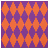 Orange and Purple Harlequin Checkered Design  ファブリック (見本)