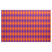 Orange and Purple Harlequin Checkered Design  ファブリック (ファットクウォーター)