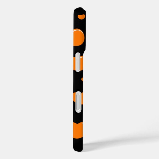 orange and purple hearts polka dots Case-Mate iPhoneケース (裏面 / 右)