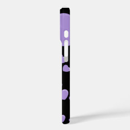 orange and purple hearts polka dots iPhone 16ケース