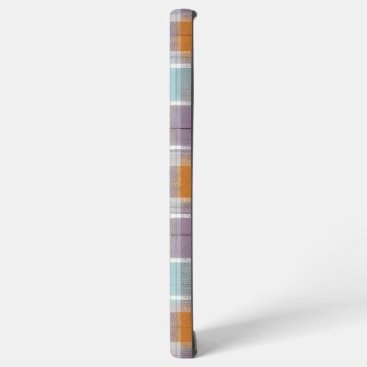 Orange and Purple Plaid Pattern Monogram Samsung Galaxyケース (左側面)