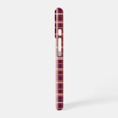 Orange and Purple Tartan Plaid Pattern iPhone 16ケース (左側面)