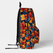 Orange and Russet Autumn Leaves プリントバックパック (左)