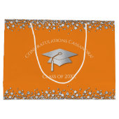 Orange and Silver Graduation ラージペーパーバッグ (裏面)