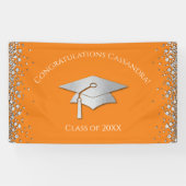 Orange and Silver Graduation 横断幕 (横)