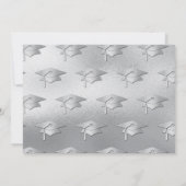 Orange and Silver Graduation Announcement Photo 招待状 (裏面)