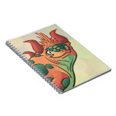 Orange and Teal Green Dragon Notebook ノートブック (右側)