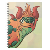 Orange and Teal Green Dragon Notebook ノートブック (正面)
