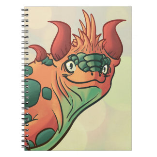 Orange and Teal Green Dragon Notebook ノートブック