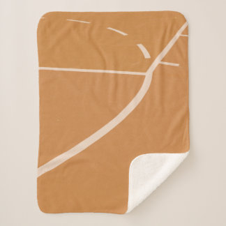 Orange and white basketball court lines シェルパブランケット