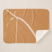 Orange and white basketball court lines シェルパブランケット (正面(横))