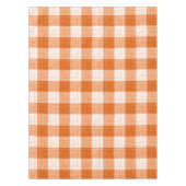 Orange and White Bold Checkered Plaid Design  テーブルクロス (正面)