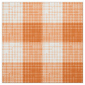 Orange and White Bold Checkered Plaid Design  ファブリック (見本)
