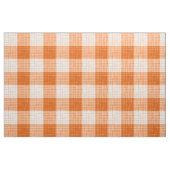Orange and White Bold Checkered Plaid Design  ファブリック (ファットクウォーター)