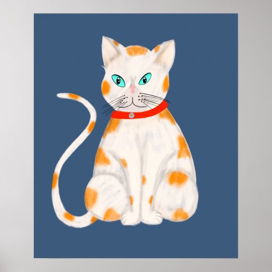 Orange and White Cat Poster ポスター (正面)