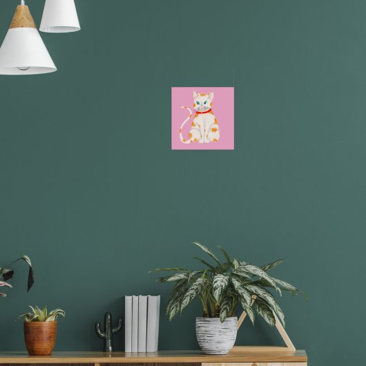 Orange and White Cat Posters ポスター (リビング1)