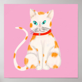 Orange and White Cat Posters ポスター
