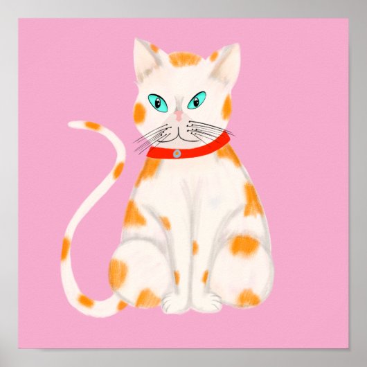 Orange and White Cat Posters ポスター (正面)