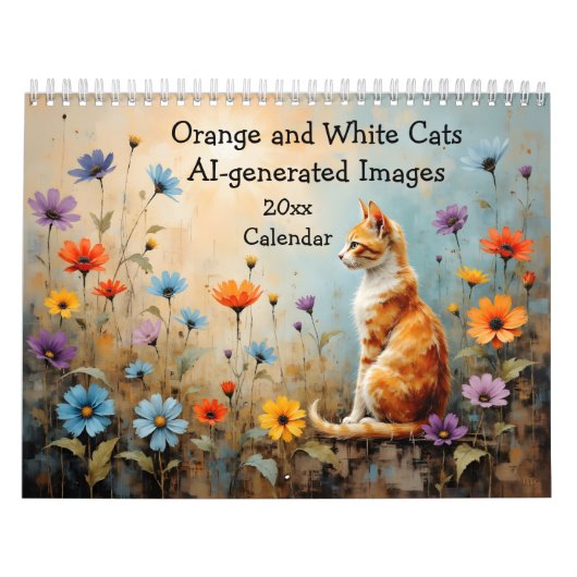 Orange and White Cats AI-generated Images カレンダー (カバー)