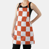 Orange and White Checkerboard Pattern エプロン (インサイチュ)