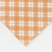 orange and white checkered pattern フリースブランケット (角)