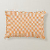 Orange and white checkered rectangular pillow アクセントクッション (裏面)