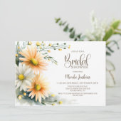 Orange and White Daisies Bridal Shower 招待状 (スタンド正面)