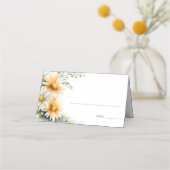 Orange and White Daisies Wedding Place Card プレイスカード (正面)