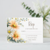 Orange and White Daisies Wedding RSVP (スタンド正面)