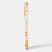 Orange and white floral pattern daisies Case-Mate iPhoneケース (裏面 / 左)