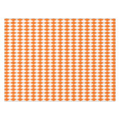 Orange and White Harlequin Diamonds Check Design  テーブルクロス (正面(横))