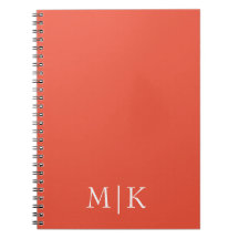 Orange and White | Modern Monogram