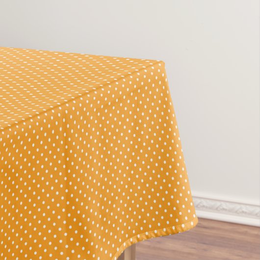 Orange and White Polka Dots テーブルクロス (インサイチュ)