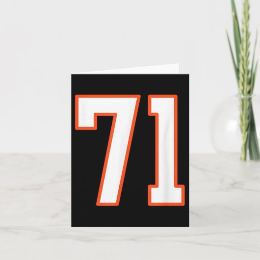 Orange And White Srts Number 71 Jersey Uniform Pla カード (正面)