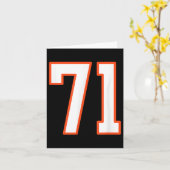 Orange And White Srts Number 71 Jersey Uniform Pla カード (黄色い花)