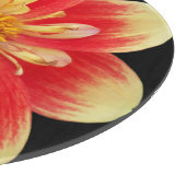 Orange and Yellow Collarette Dahlia Floral カッティングボード (角)