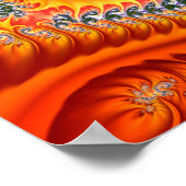 Orange and Yellow Fractal Zoom ポスター (角)